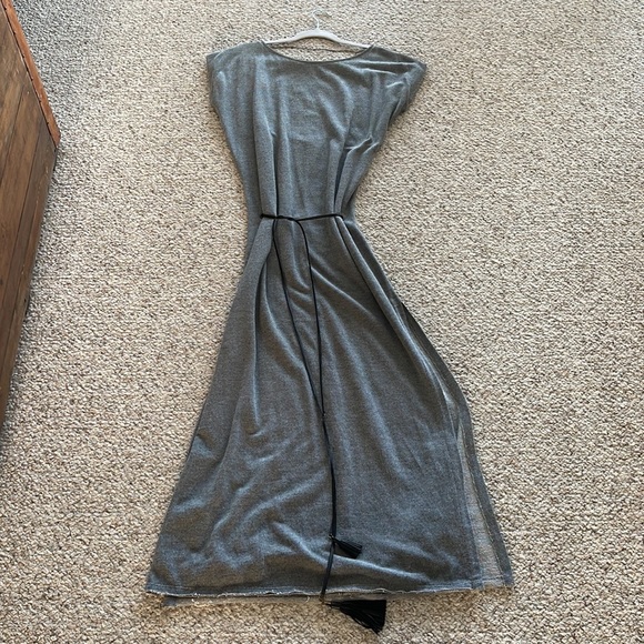 Gray Knit Maxi Dress - Picture 1 of 7